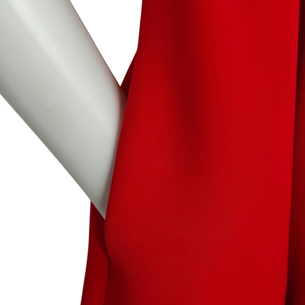 Kate Spade Tie Waist Faux Wrap Dress Size 10 Red Long Sleeves Festive Holiday - Picture 5 of 15